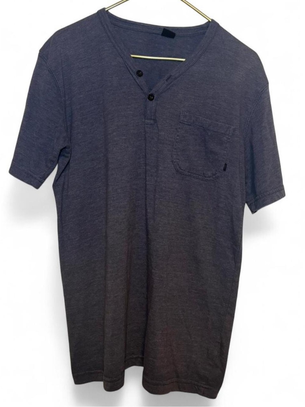 Element Blue/Gray Cotton Blend V-Neck Tee